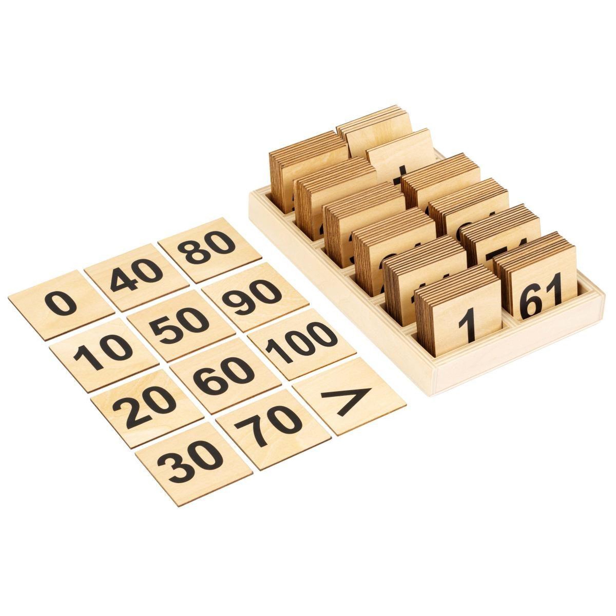 EDUCO Cartes des nombres - jusqu'à 100 — ensemble de 101 pièces