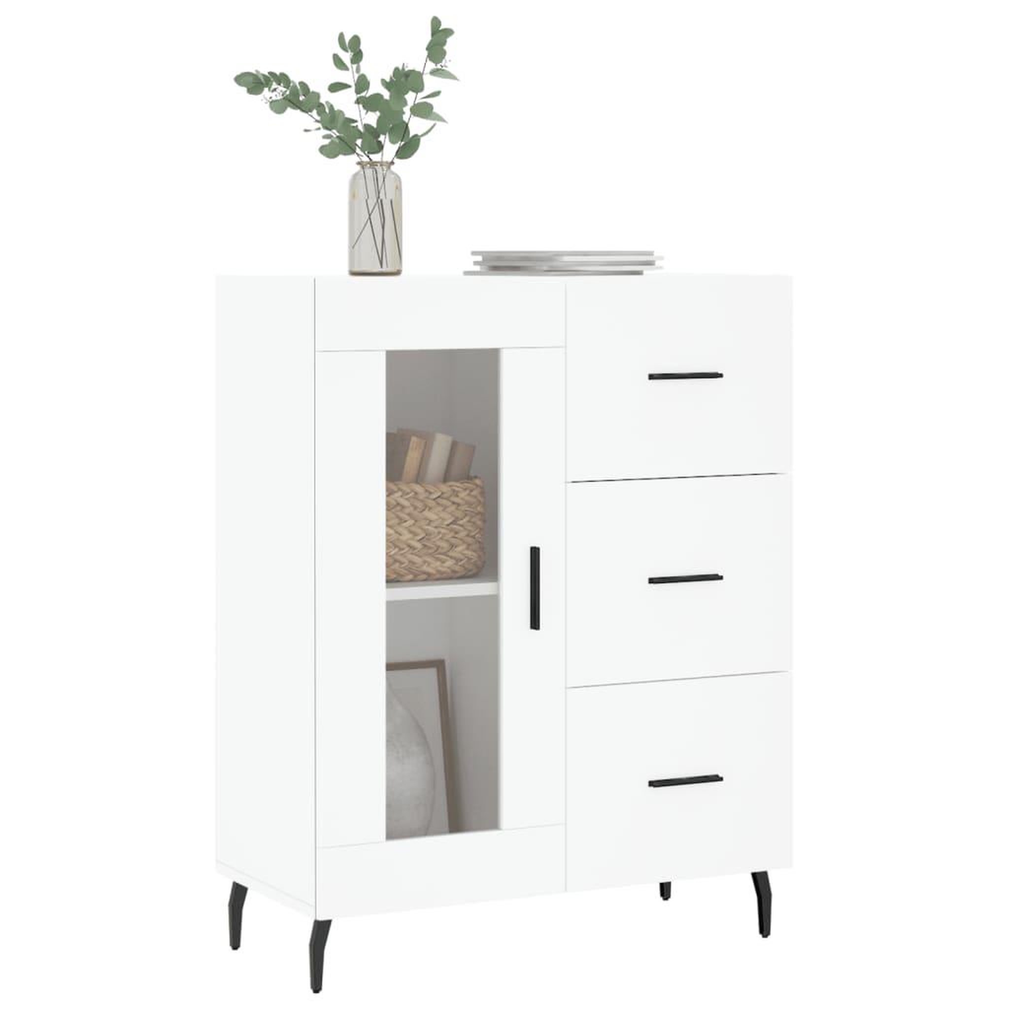 Voir la diapositive 3 : VIDAXL Buffet blanc 69,5x34x90 cm bois d'ingenierie