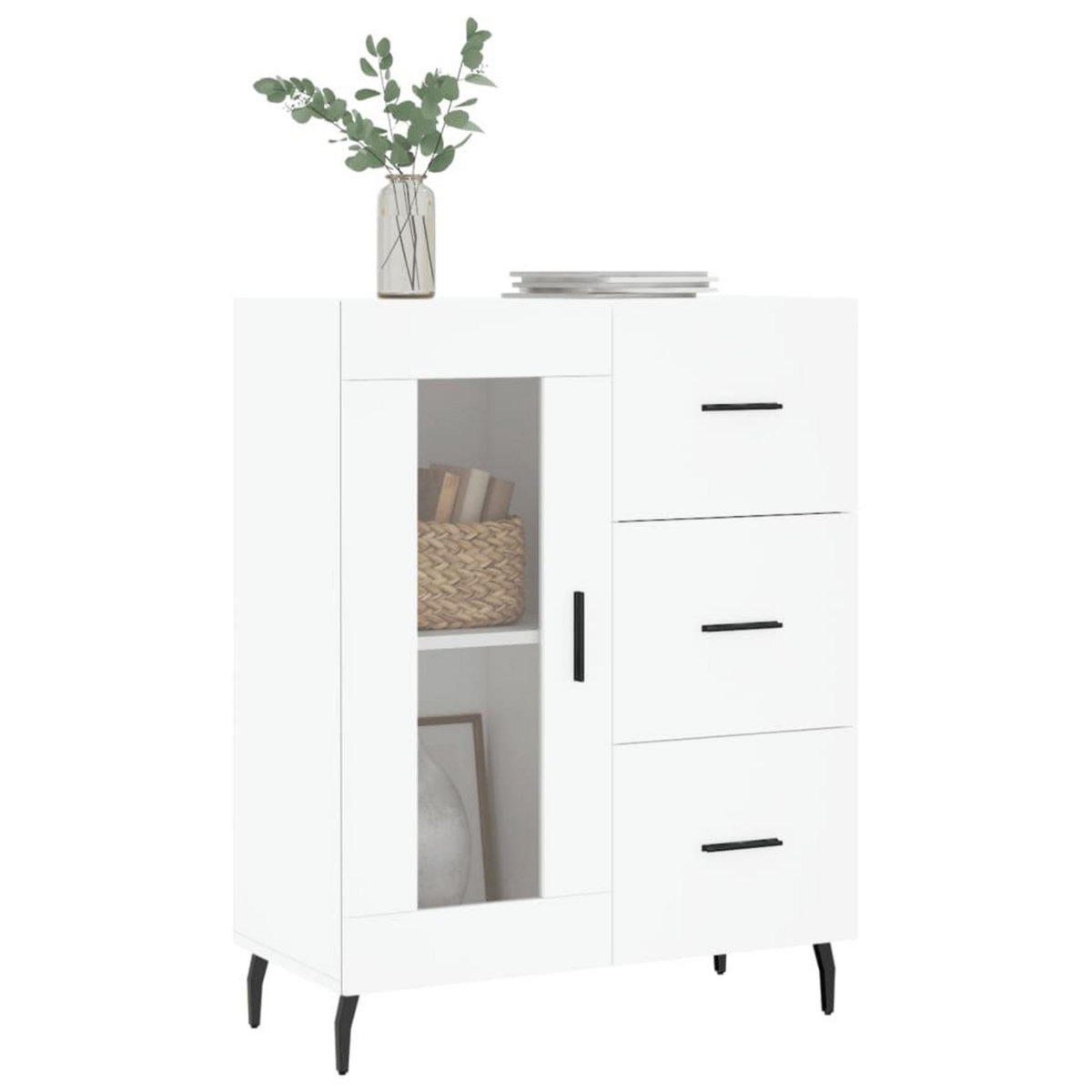 VIDAXL Buffet blanc 69,5x34x90 cm bois d'ingenierie