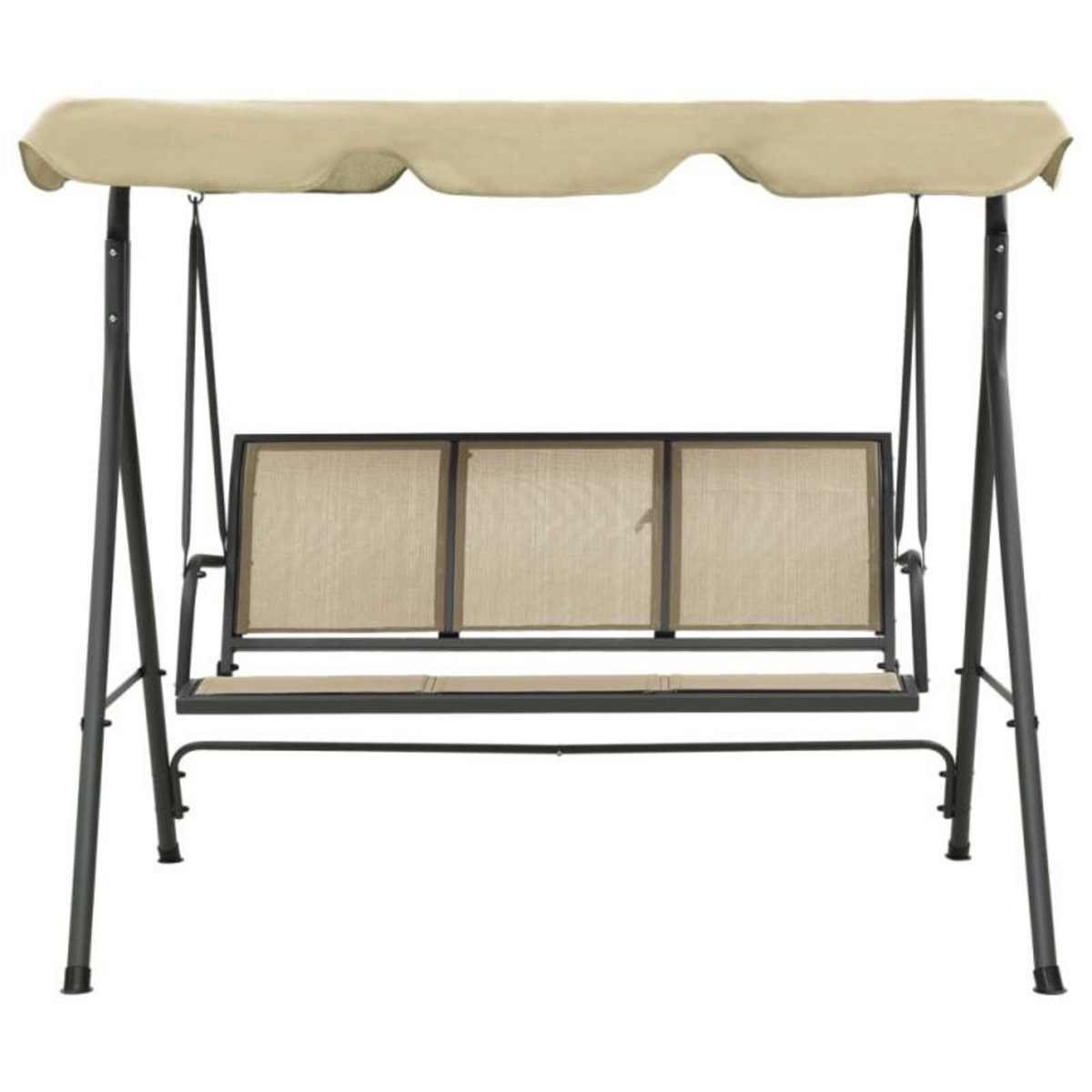 VIDAXL Balancelle de jardin avec baldaquin Anthracite et sable