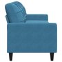 Voir la diapositive 5 : VIDAXL Canape a 3 places Bleu 210 cm Velours