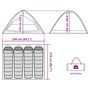 Voir la diapositive 6 : VIDAXL Tente de camping a dome 4 personnes gris et orange impermeable