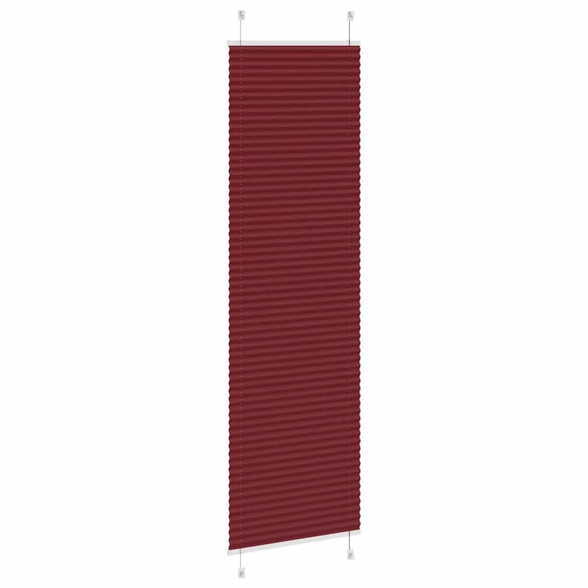 Voir la diapositive 4 : VIDAXL Store plisse rouge bordeaux 65x200 cm largeur du tissu 64,4 cm
