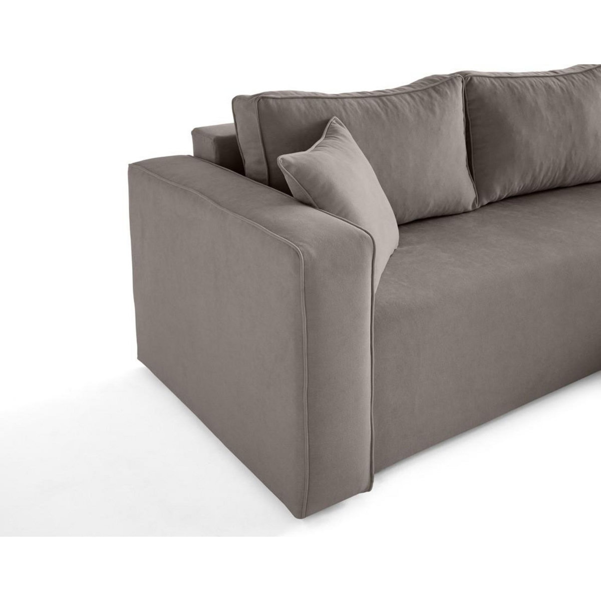 BEST MOBILIER Topaze - canapé d'angle déhoussable réversible 4 places en tissu