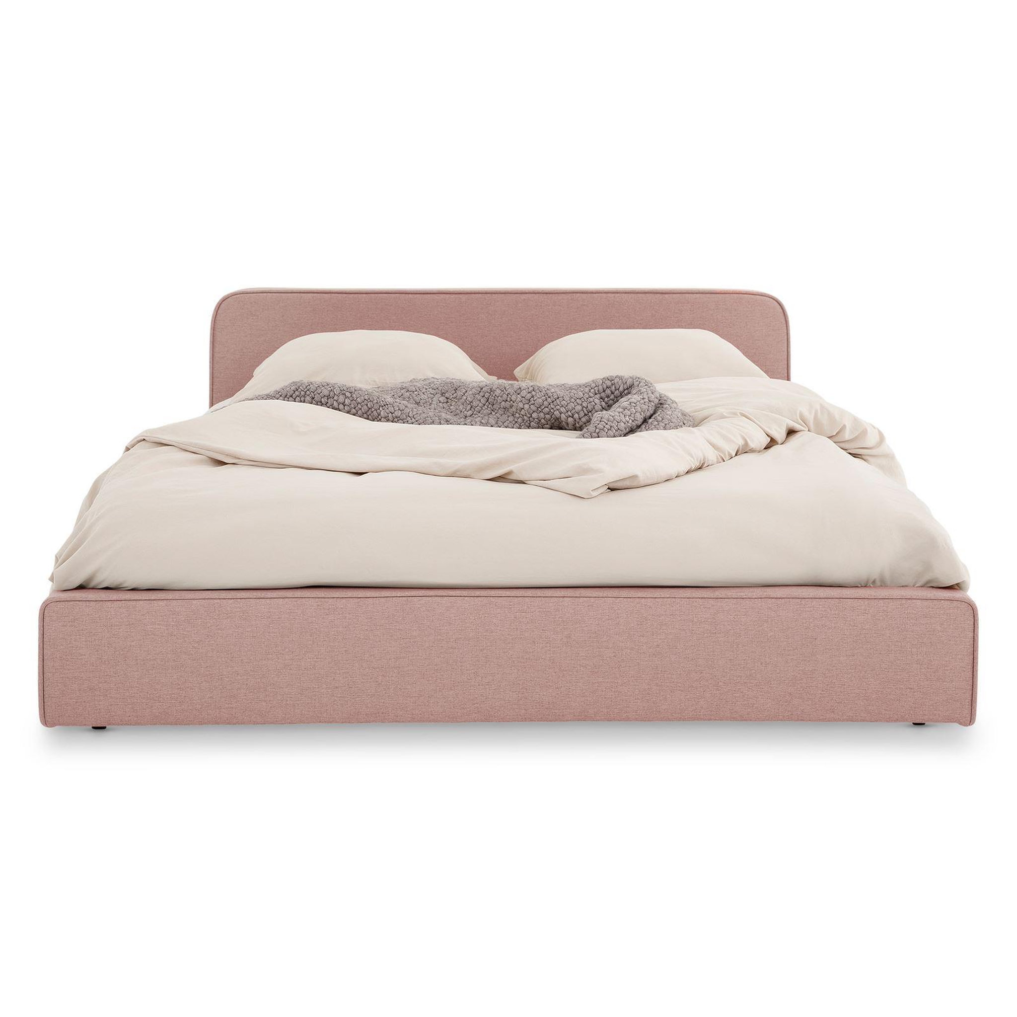 Voir la diapositive 1 : IDIMEX Lit double BELARTI 140 x 190 cm, revêtement en tissu