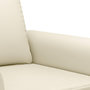 Voir la diapositive 5 : VIDAXL Ensemble de canapes 3 pcs avec coussins Creme Similicuir