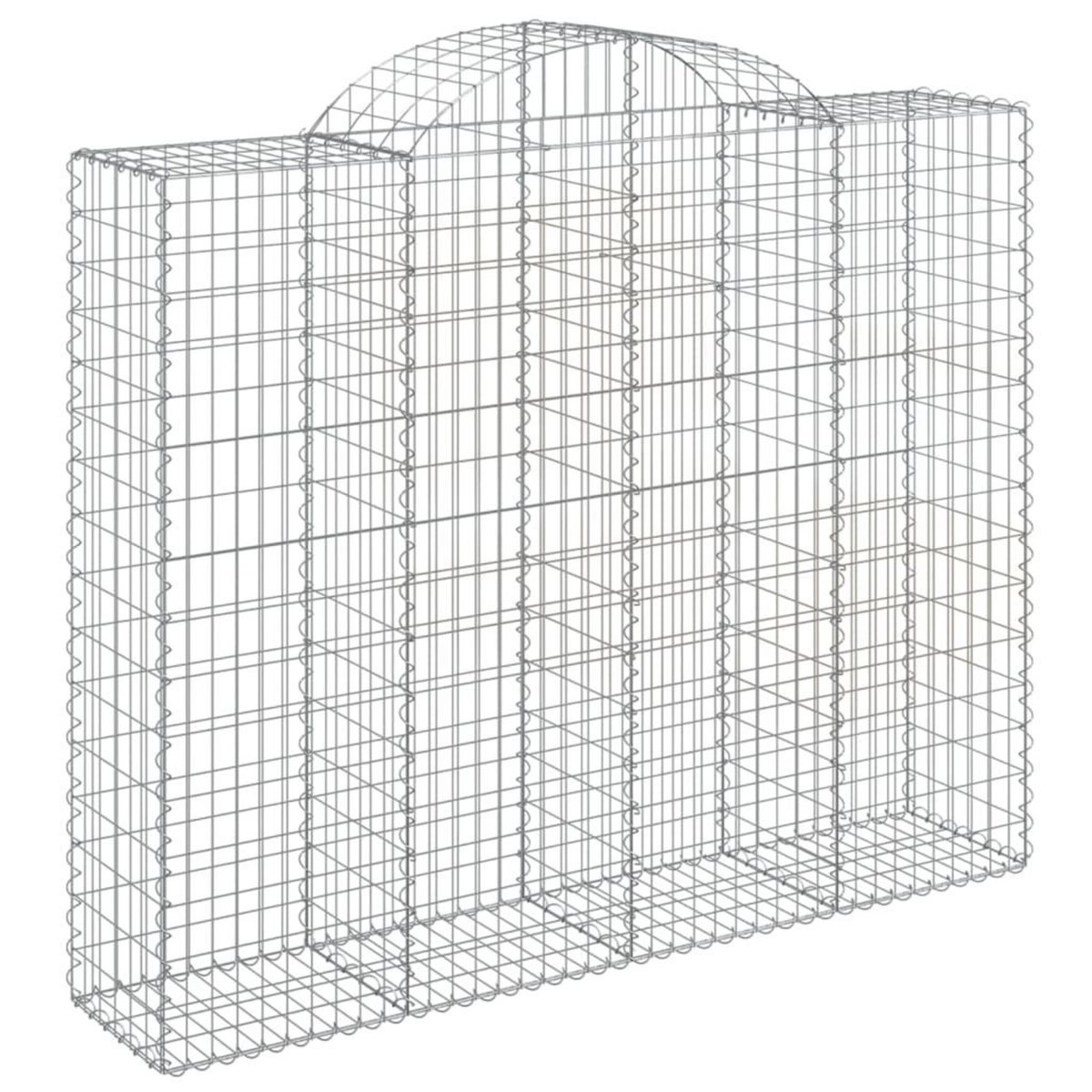 VIDAXL Paniers a gabions arques 18 pcs 200x50x160/180 cm Fer galvanise