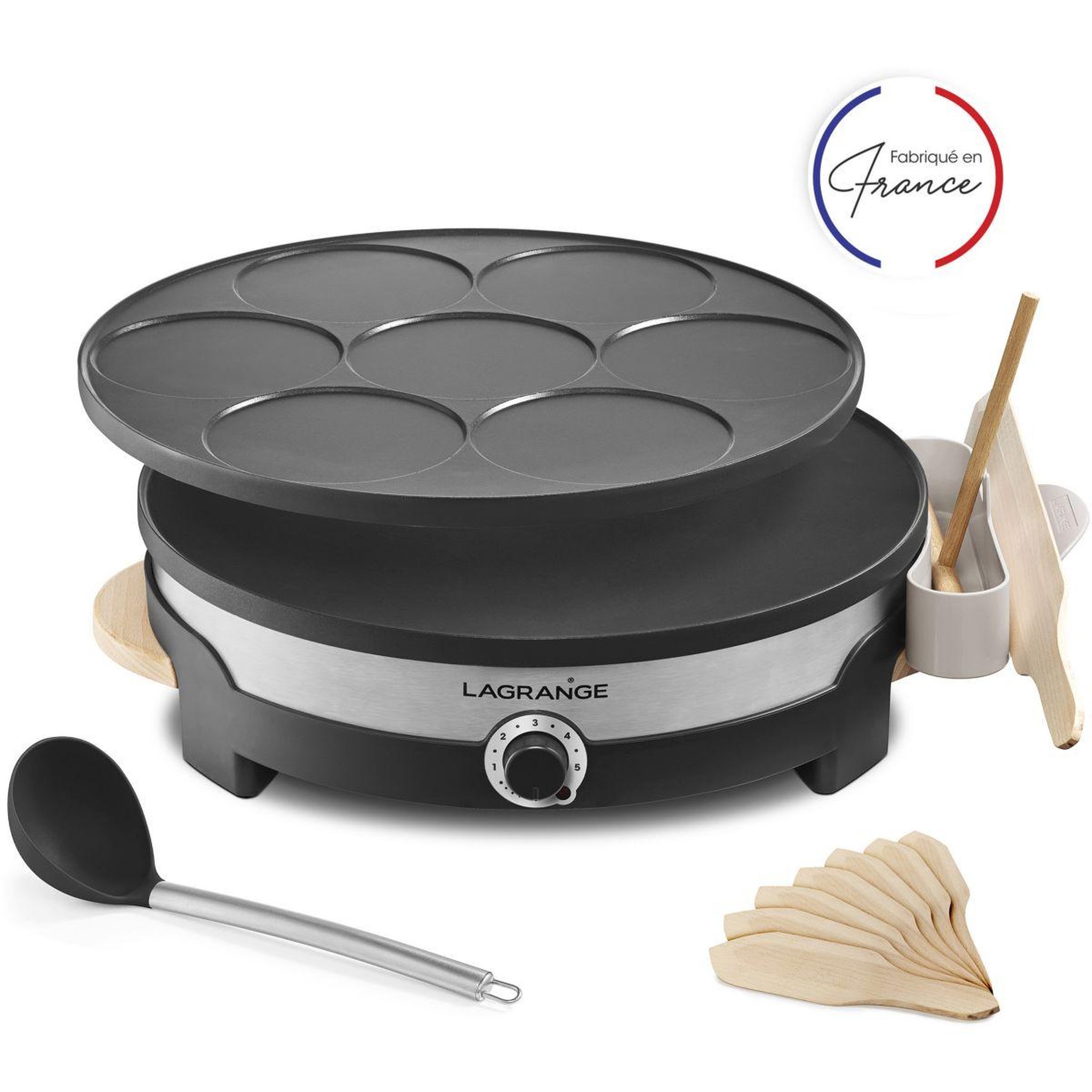 LAGRANGE Crêpière tradi duo grande et mini crêpes 10901