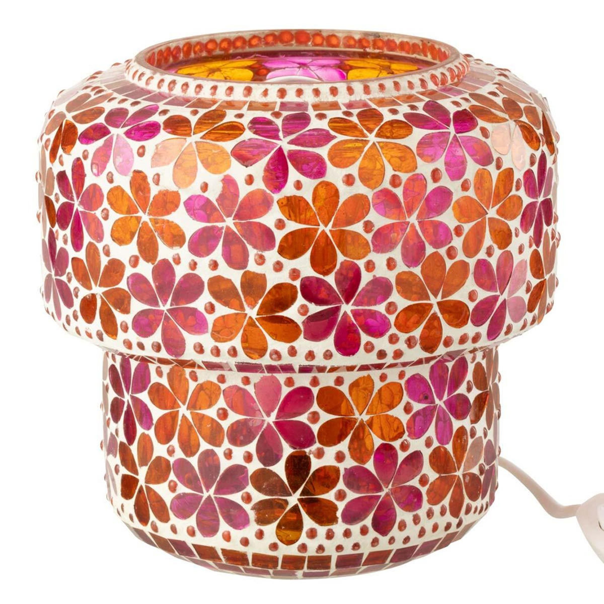 Paris Prix Lampe à Poser Mosaïque  Ruthie  19cm Rose & Orange