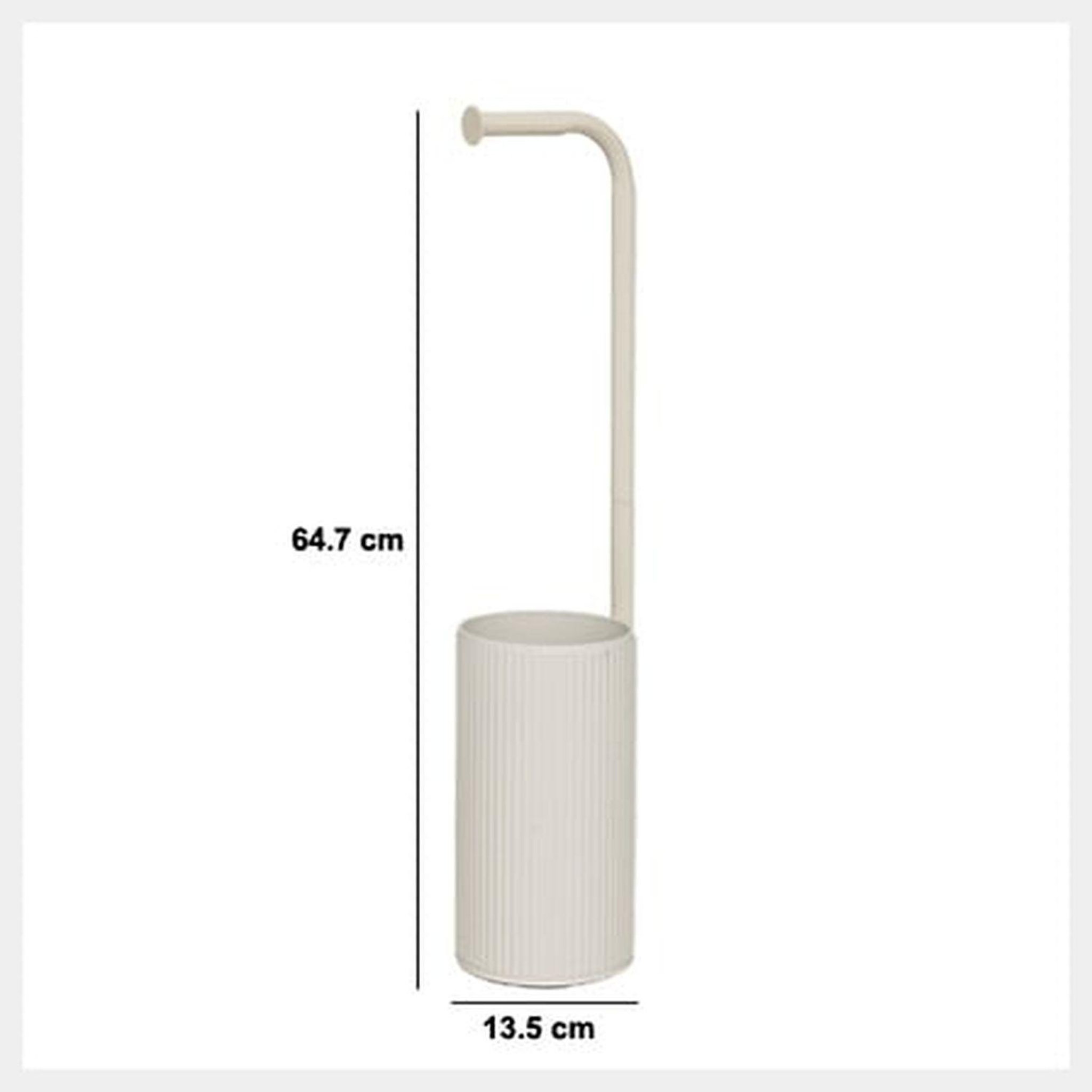 Voir la diapositive 5 : FIVE Dérouleur avec réserve pour papier toilette onyx - beige
