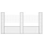 Voir la diapositive 3 : VIDAXL Panier de gabion en forme de U avec 3 poteaux Fer 260x20x150 cm