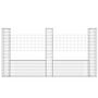 Voir la diapositive 3 : VIDAXL Panier de gabion en forme de U avec 3 poteaux Fer 260x20x150 cm