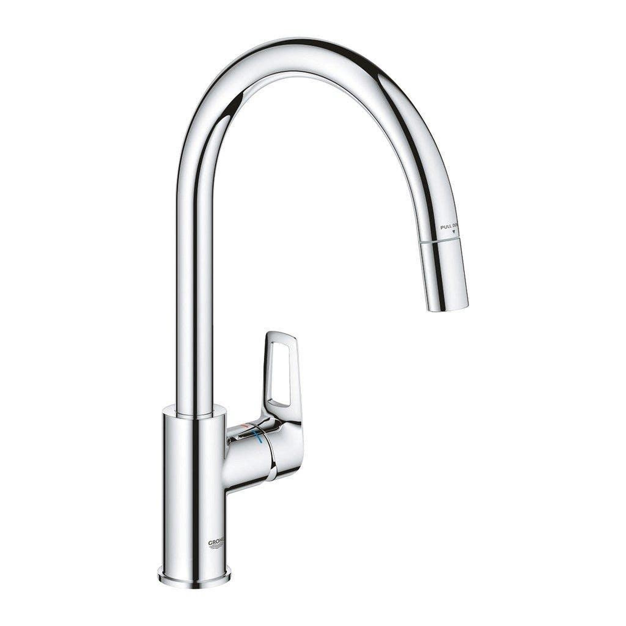 Grohe Mitigeur évier bauloop - bec haut - avec mousseur extractible
