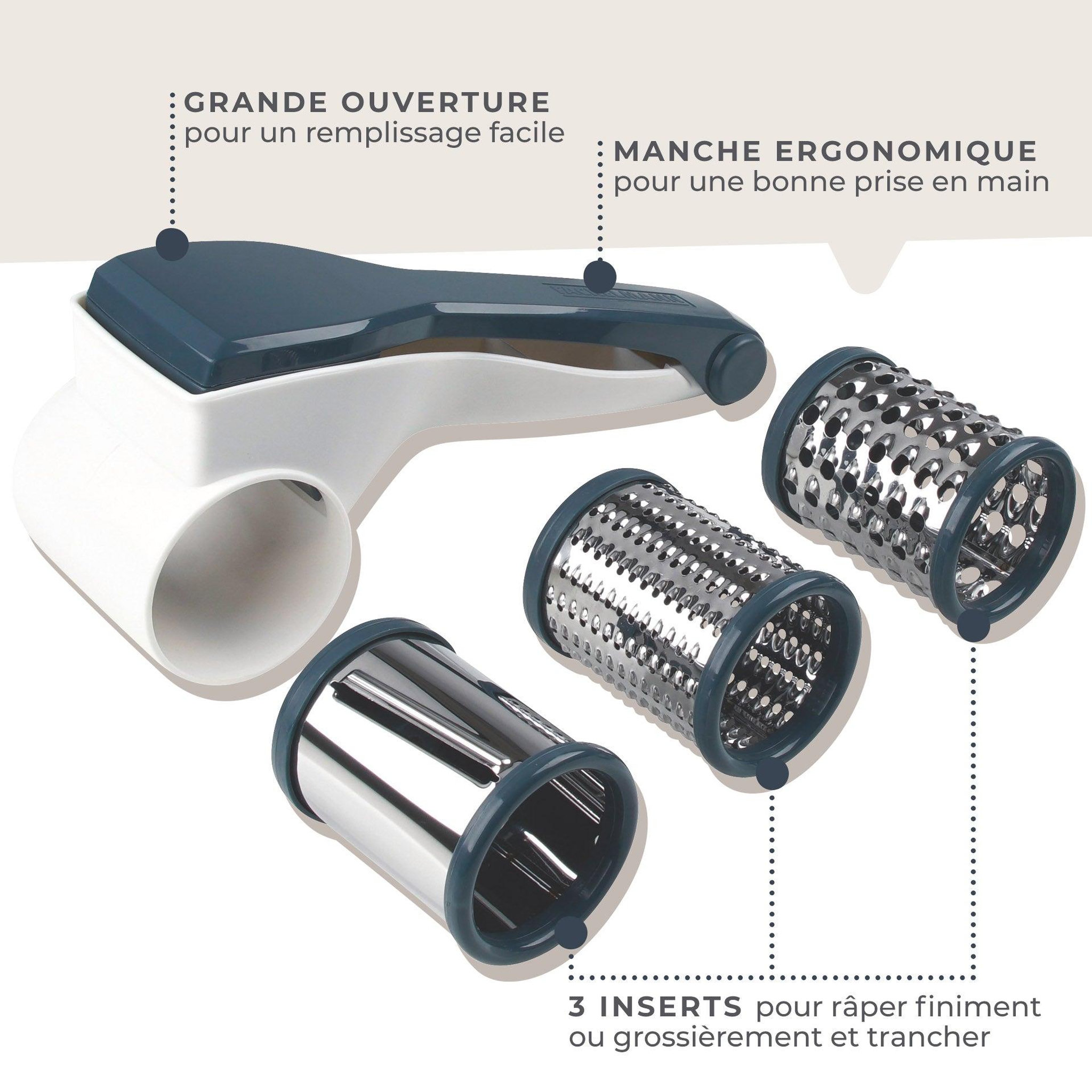 Voir la diapositive 2 : Fackelmann Moulin râpe Fackelmann Easy Prepare