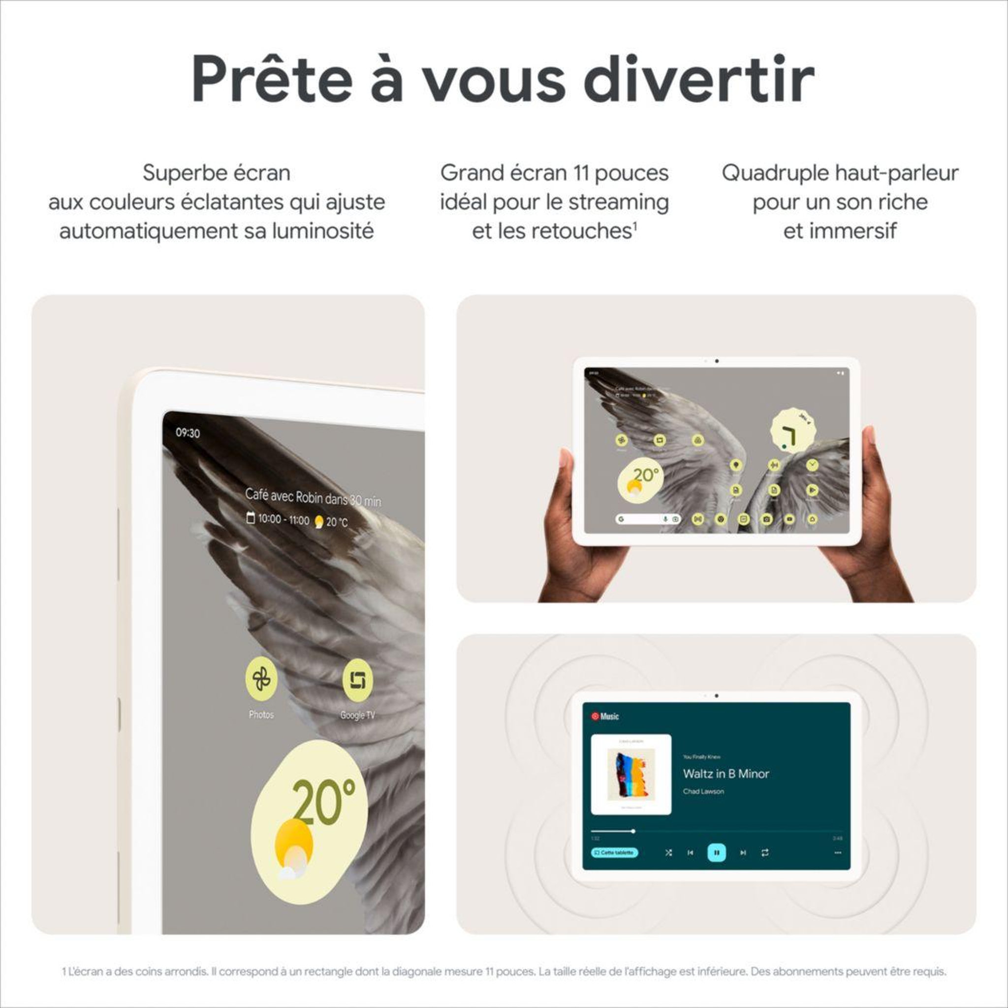 GOOGLE Tablette Android Pixel Tablet vert Sauge 2023 pas cher - Auchan.fr