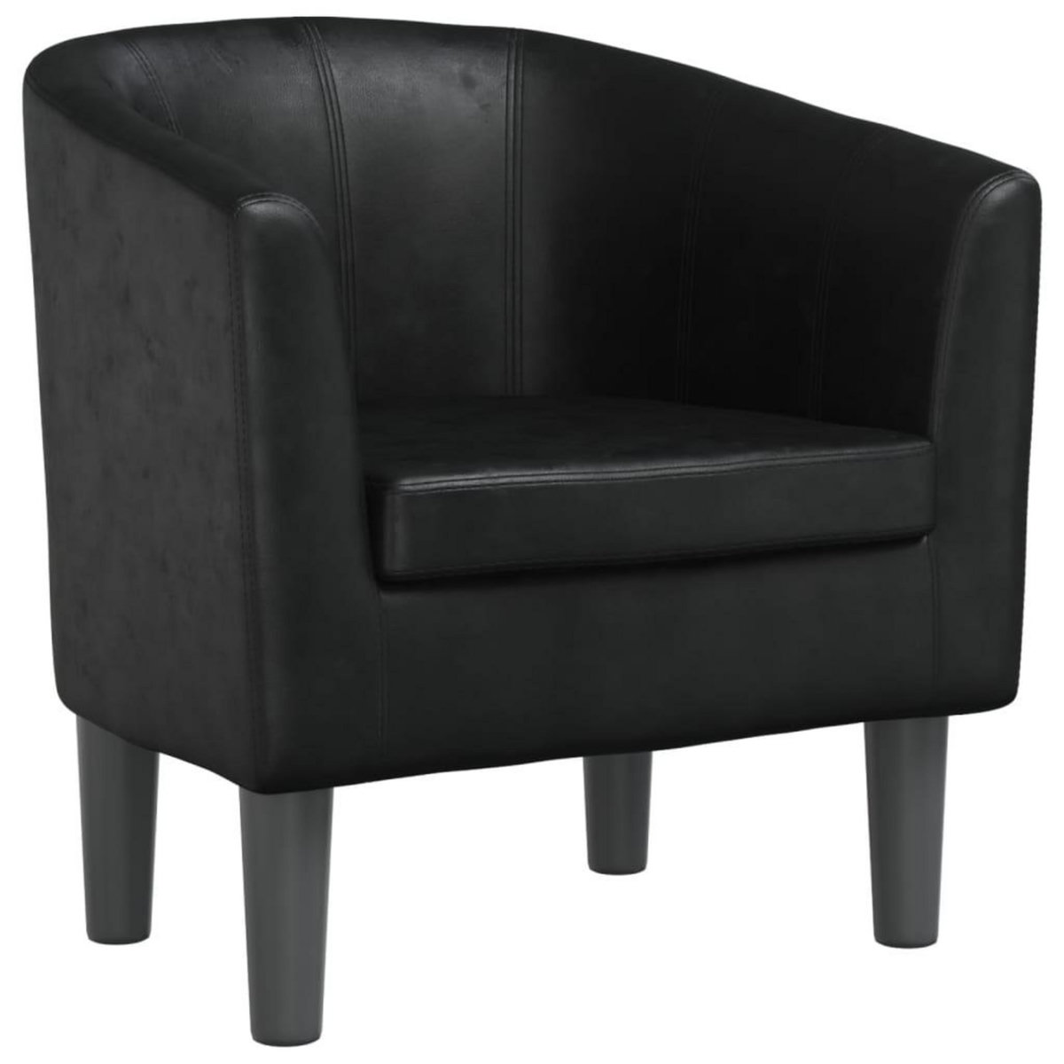 VIDAXL Fauteuil noir similicuir