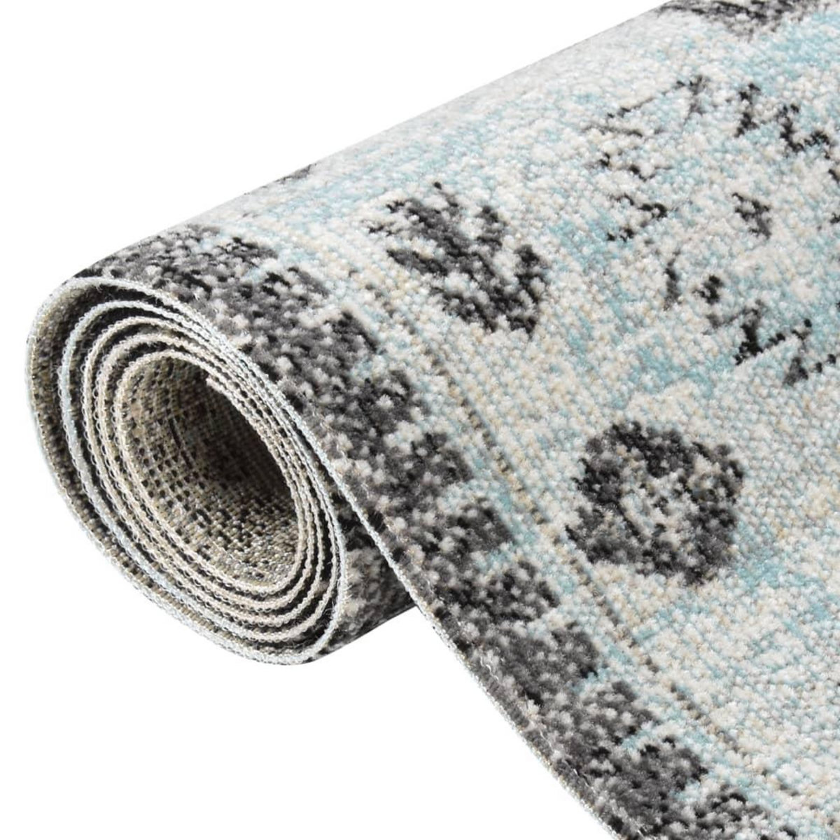 VIDAXL Tapis a tissage plat d'exterieur 80x250 cm Vert et gris