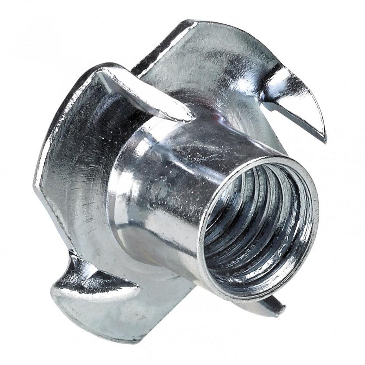 CENTRALE BRICO Lot de 4 écrous à enfoncer acier chromé HETTICH, l.25 mm