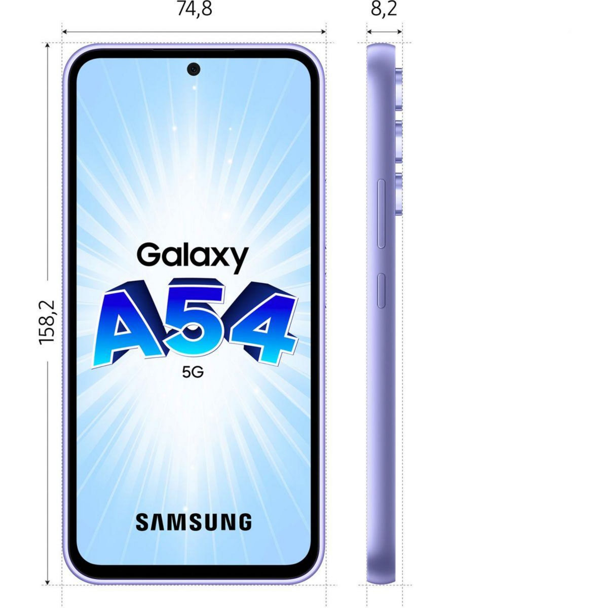 Samsung Smartphone Galaxy A54 Lavande 256Go 5G