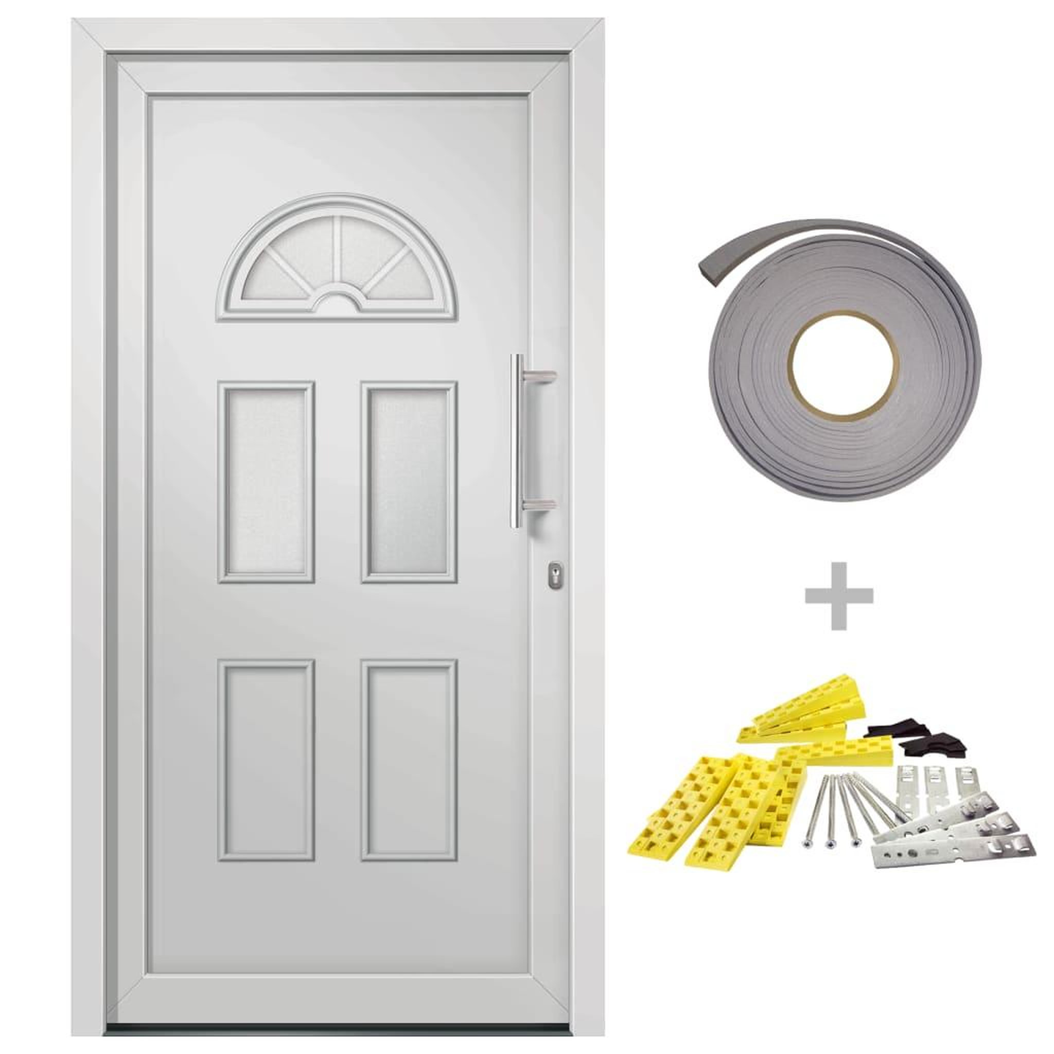 Voir la diapositive 2 : VIDAXL Porte d'entree Blanc 88x208 cm