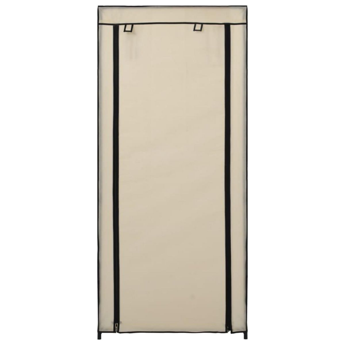 VIDAXL Armoire a chaussures avec housse Creme 58x28x106 cm Tissu