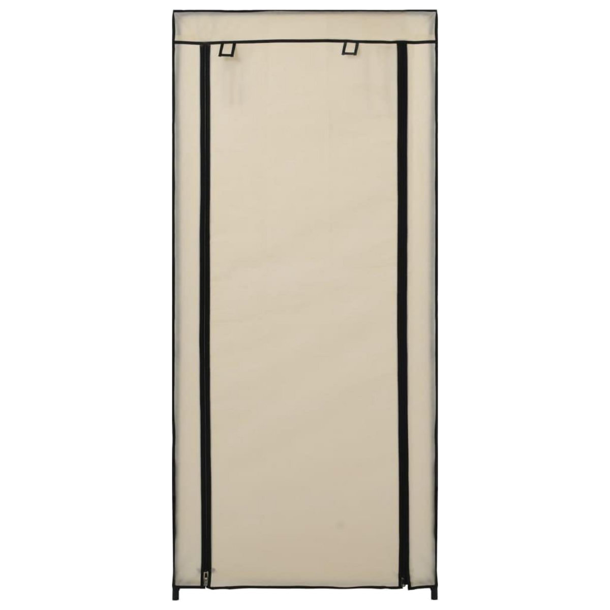VIDAXL Armoire a chaussures avec housse Creme 58x28x106 cm Tissu