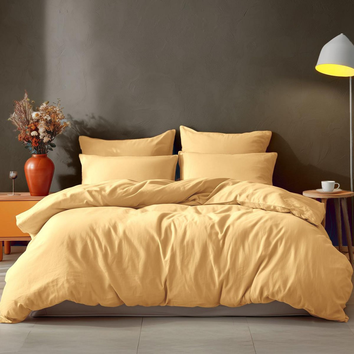 Sensei Maison Parure housse de couette avec 2 taies 50x70 cm en coton STUDIO