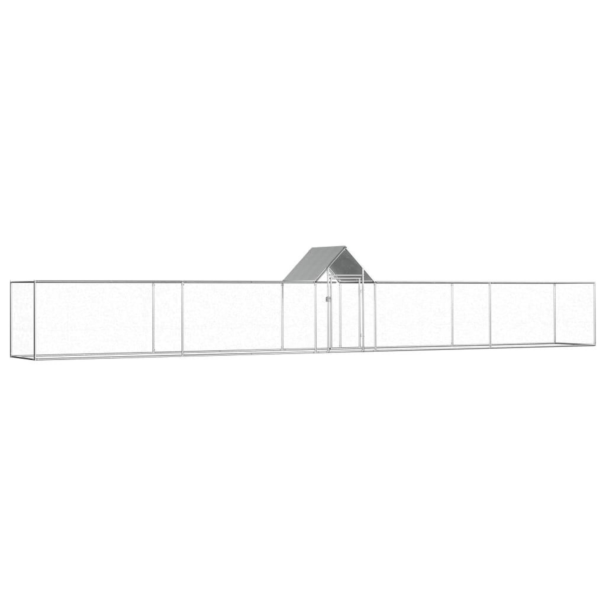 Voir la diapositive 1 : VIDAXL Poulailler 9 x 1 x 1,5 m Acier galvanise