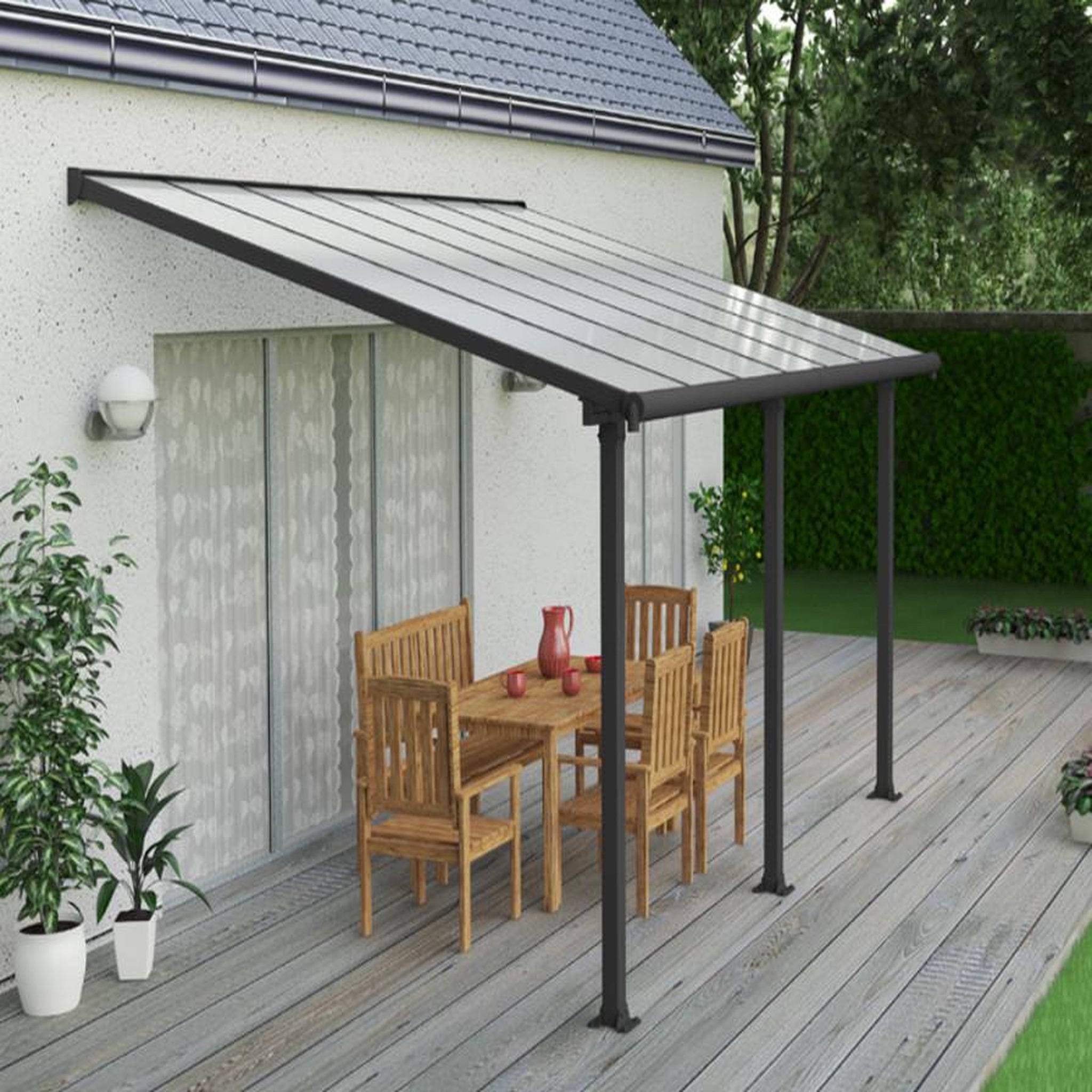 Palram Pergola 12.5m² gris anthracite - 704217