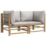 Voir la diapositive 3 : VIDAXL Canapes d'angle de jardin avec coussins gris clair 2 pcs bambou