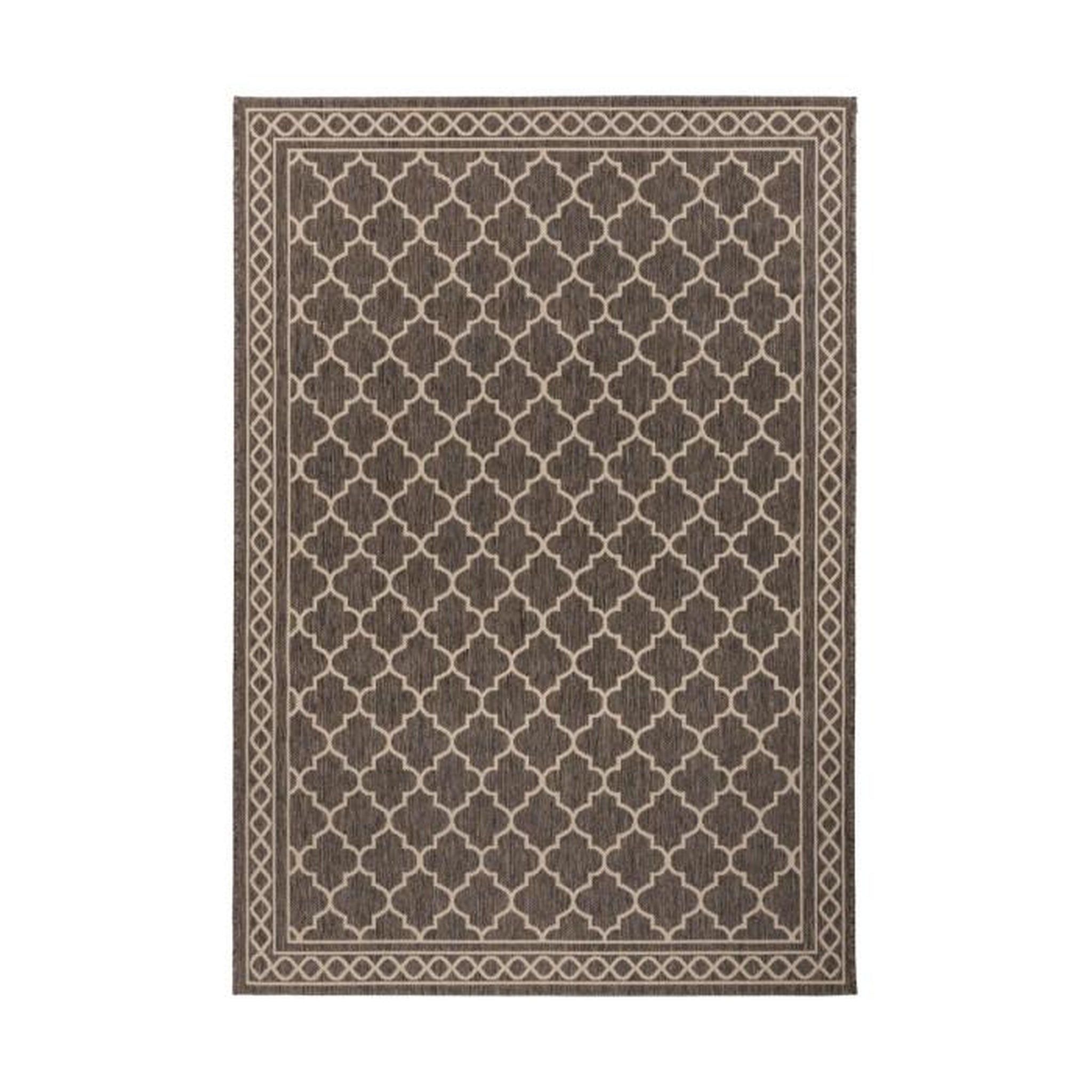 Paris Prix Tapis à Motifs à Poils Plats  Splash  Marron. Coloris disponibles : Marron