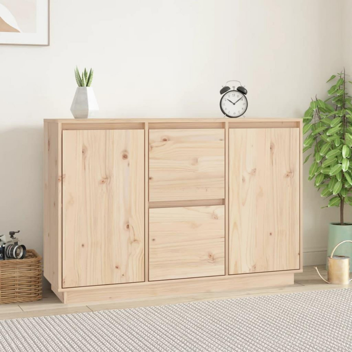 VIDAXL Buffet 111x34x75 cm Bois massif de pin