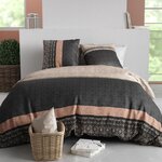 ATELIER DU COTON Housse de couette 260x240 + 2 taies en coton 57 fils