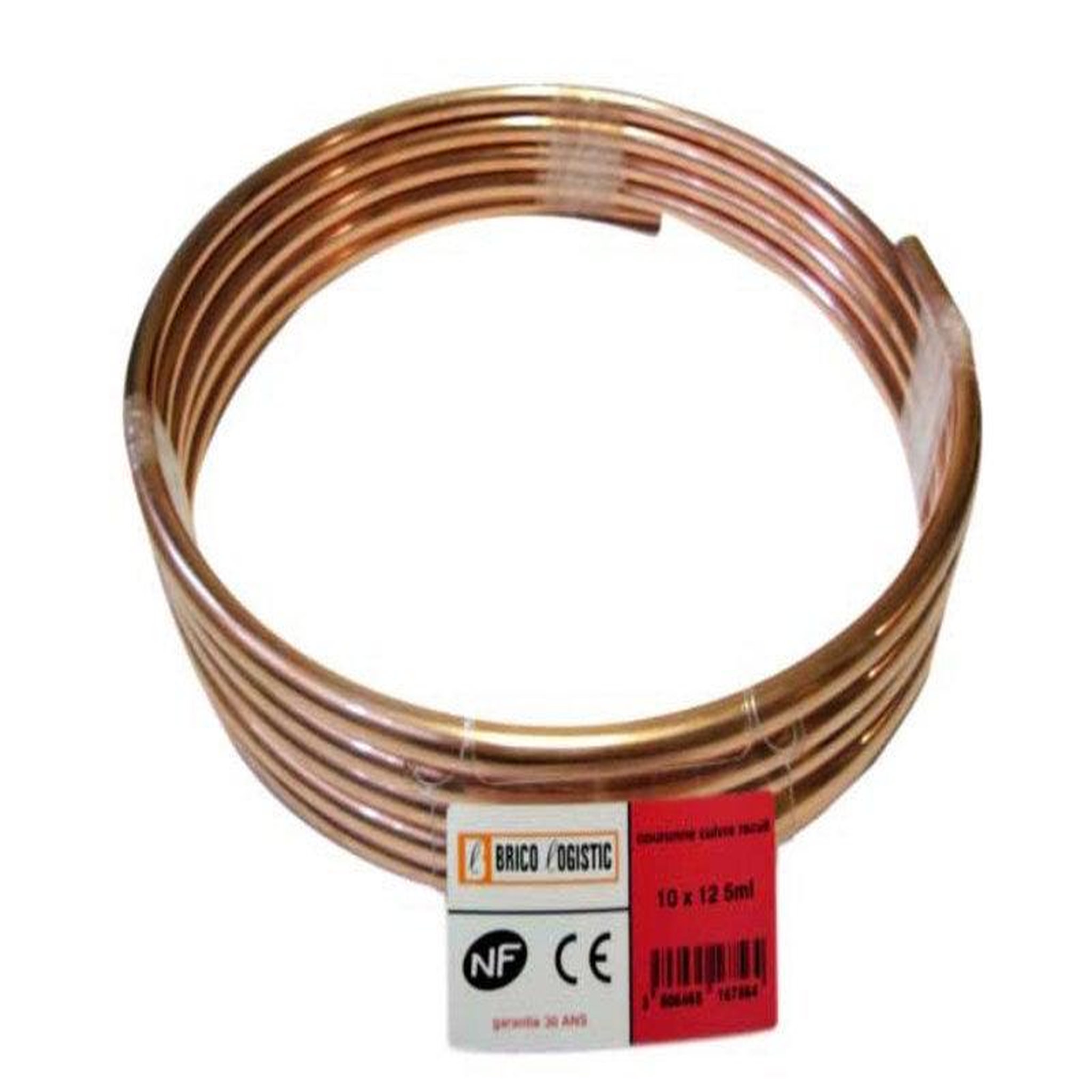 CENTRALE BRICO Tube d'alimentation cuivre recuit, diam. 10 x 12 mm, en couronne de 5 m