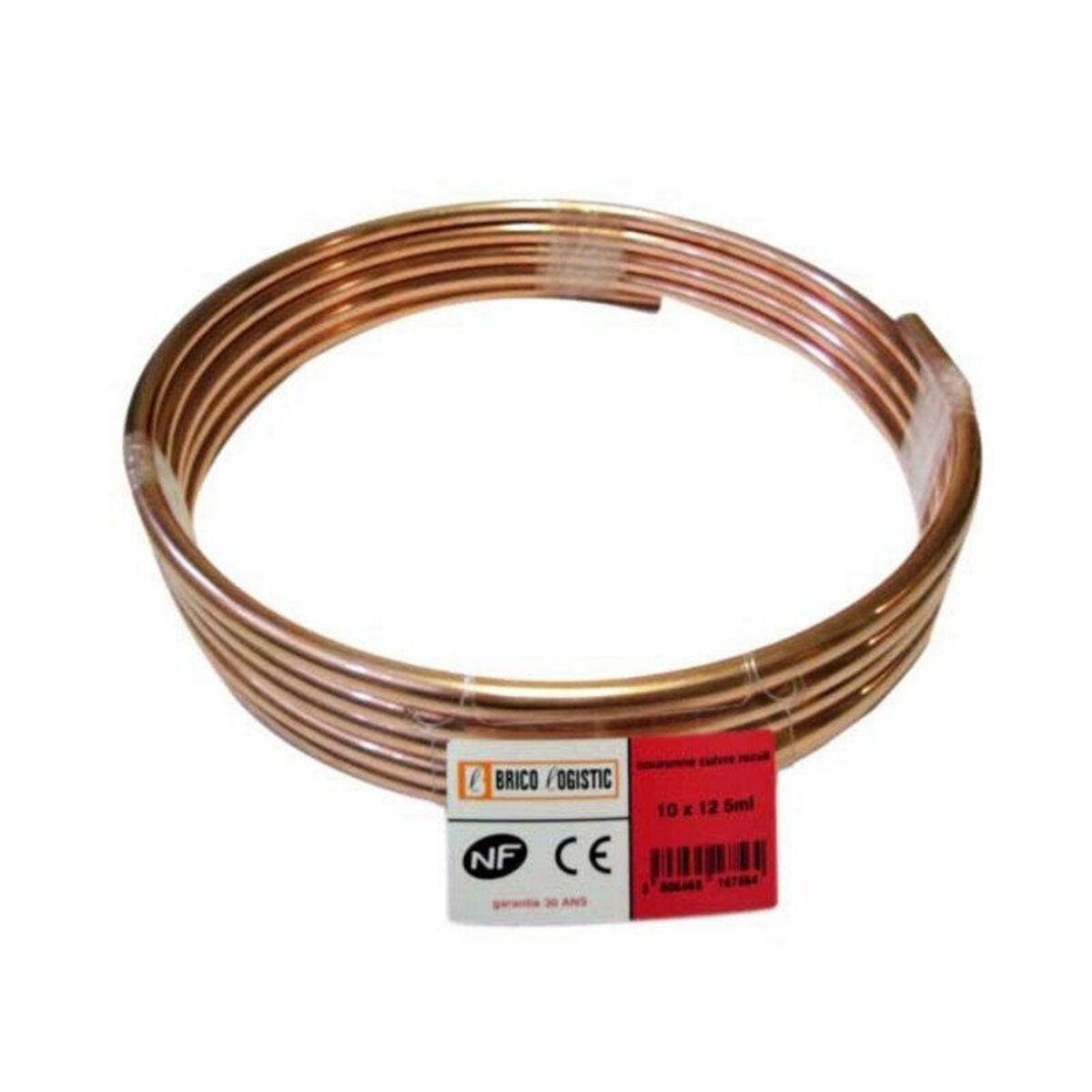 CENTRALE BRICO Tube d'alimentation cuivre recuit, diam. 10 x 12 mm, en couronne de 5 m