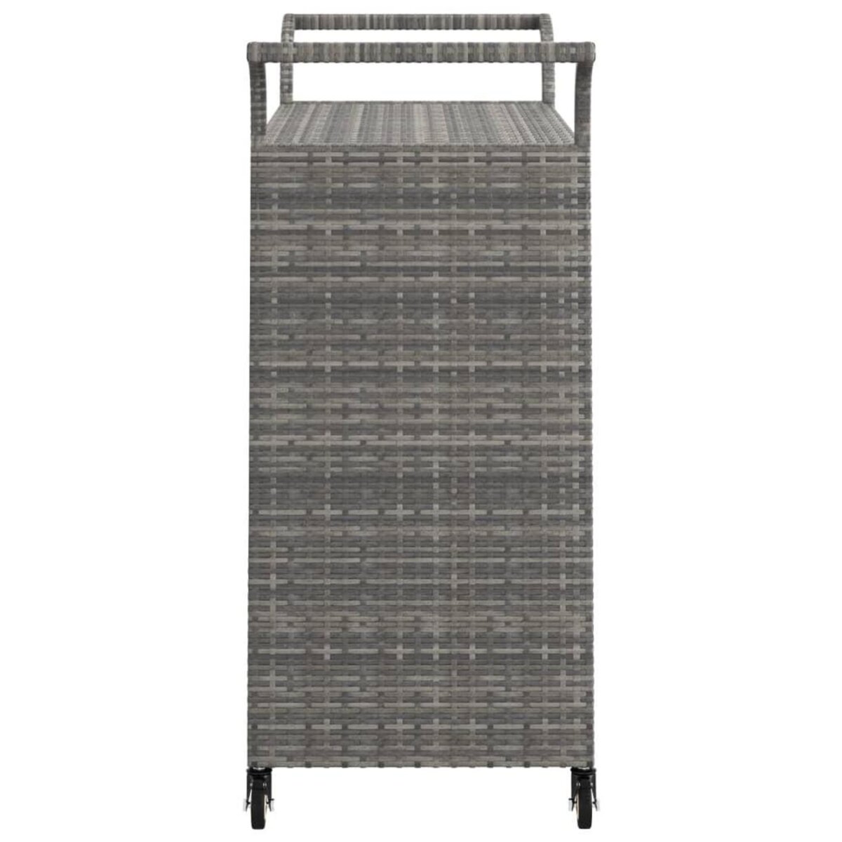 VIDAXL Chariot de bar avec tiroir Gris 100x45x97 cm Resine tressee
