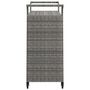 Voir la diapositive 5 : VIDAXL Chariot de bar avec tiroir Gris 100x45x97 cm Resine tressee
