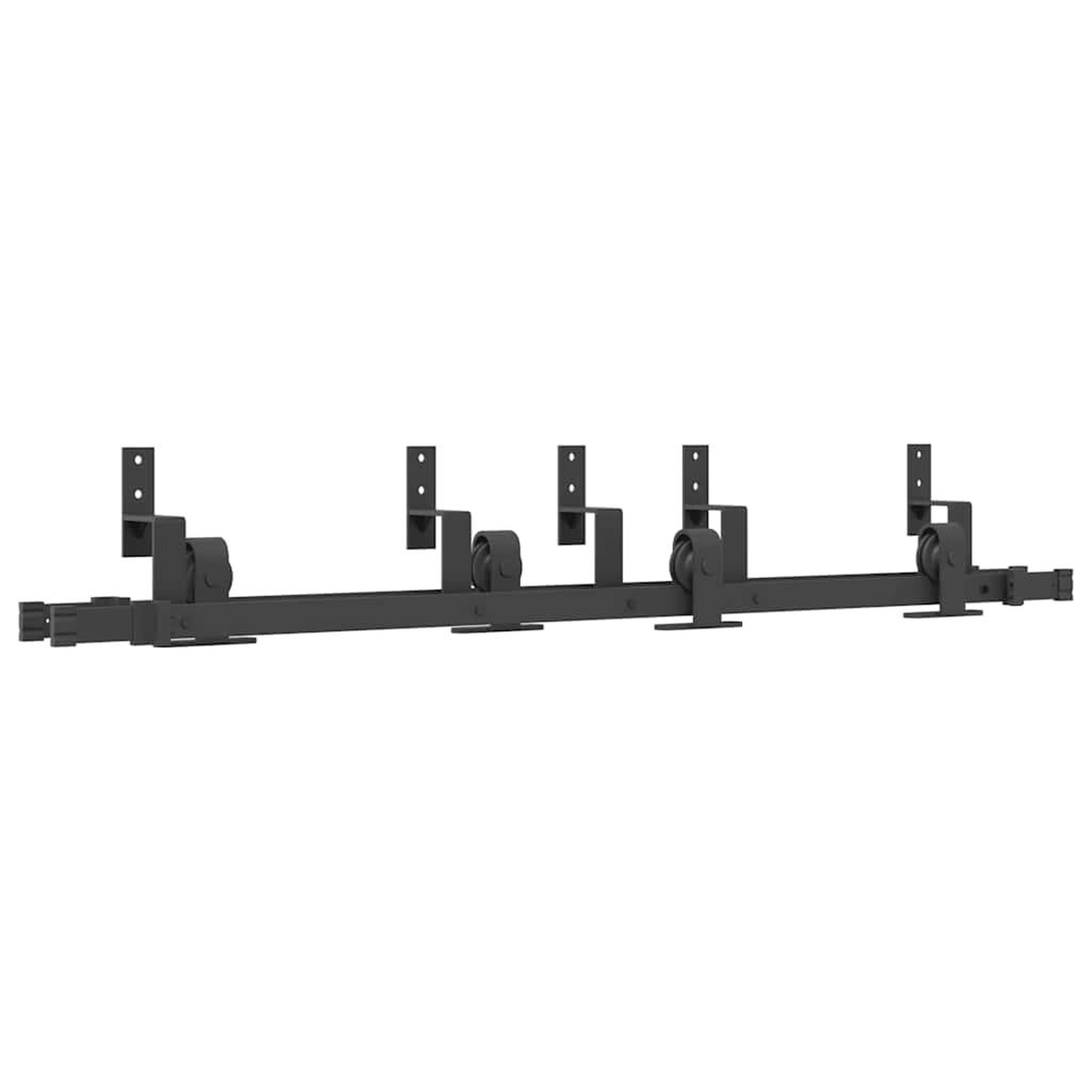 Voir la diapositive 2 : VIDAXL Kit de quincaillerie de porte coulissante 152,5 cm acier noir