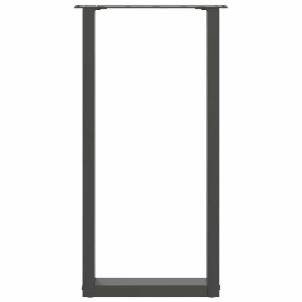 VIDAXL Pieds de table basse forme de U 2 pcs anthracite 38x(72-73) cm