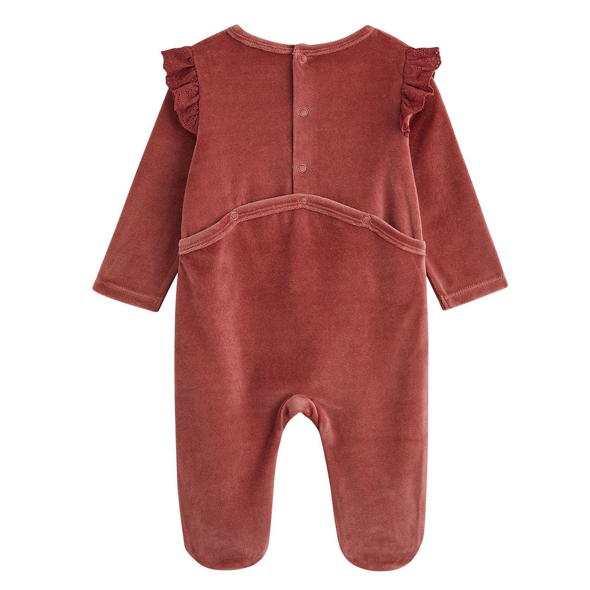 Voir la diapositive 2 : PETIT BEGUIN Lot de 2 pyjamas bébé en velours Léa