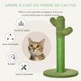 Voir la diapositive 4 : PAWHUT Griffoir chat design cactus H.65 cm sisal polyester vert