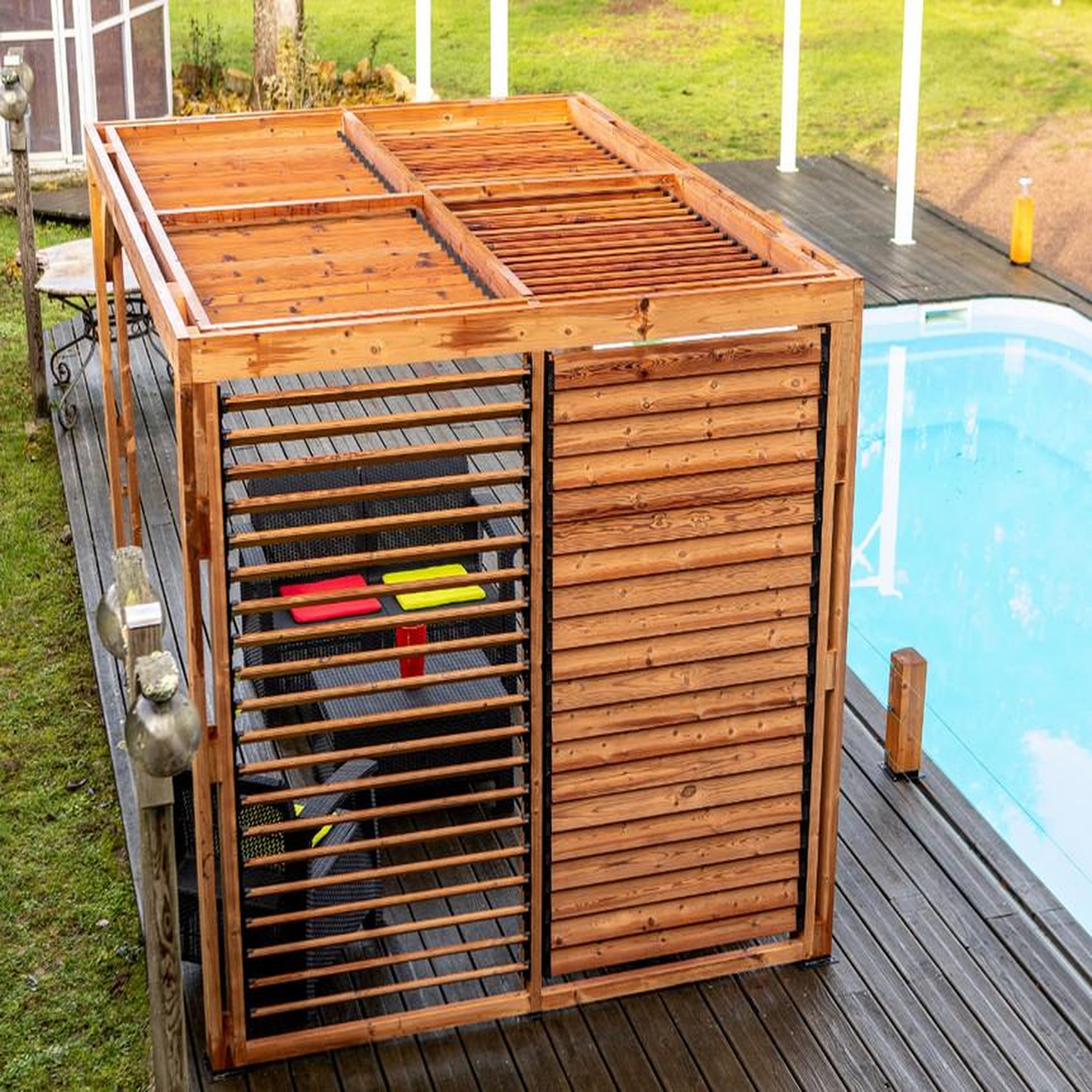 Voir la diapositive 5 : Hisense Pergola 7.32m² bois traité - tho2331vt