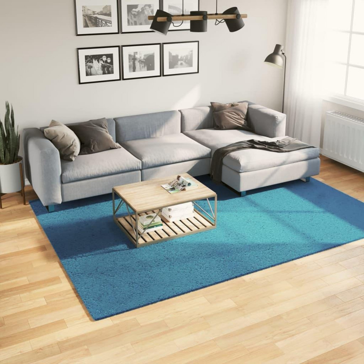 VIDAXL Tapis OVIEDO a poils courts turquoise 200x280 cm