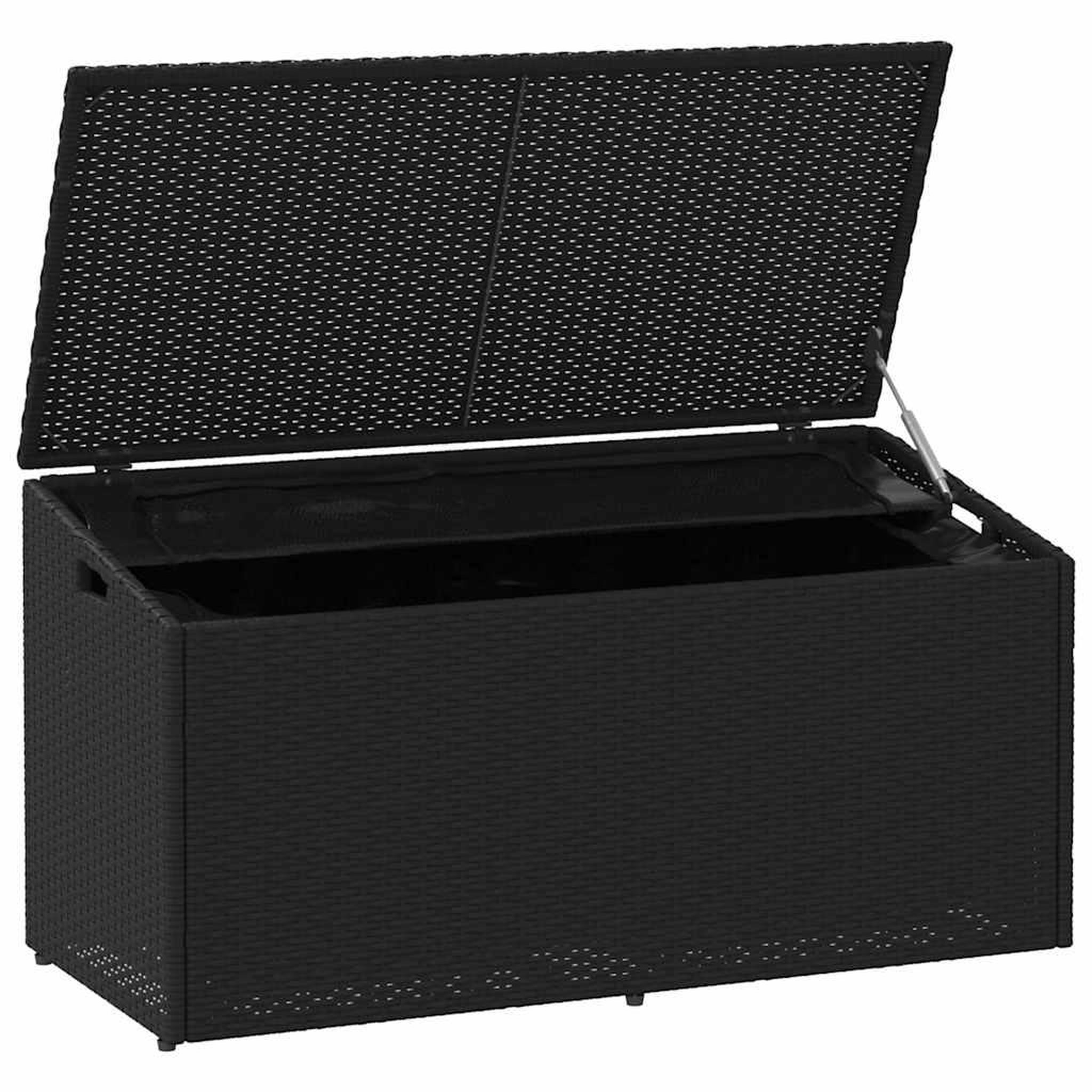 Voir la diapositive 4 : VIDAXL Boîte de rangement de jardin noir 110x50x58 cm resine tressee
