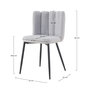 Voir la diapositive 4 : Rendez vous déco Lot de 2 chaises en tissu gris et pieds en métal noir-Rosy
