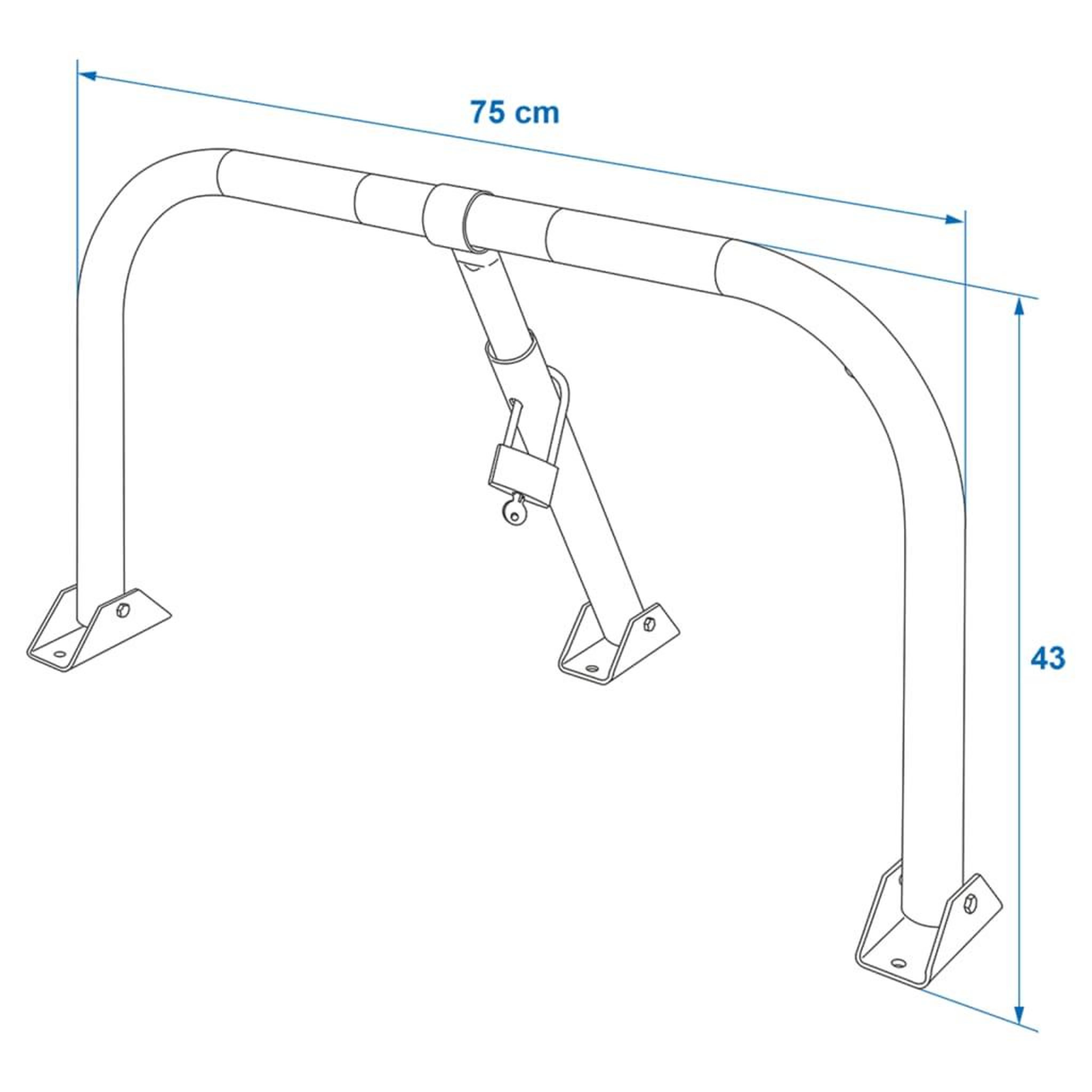 Voir la diapositive 6 : PROPLUS ProPlus Barriere de stationnement avec serrure