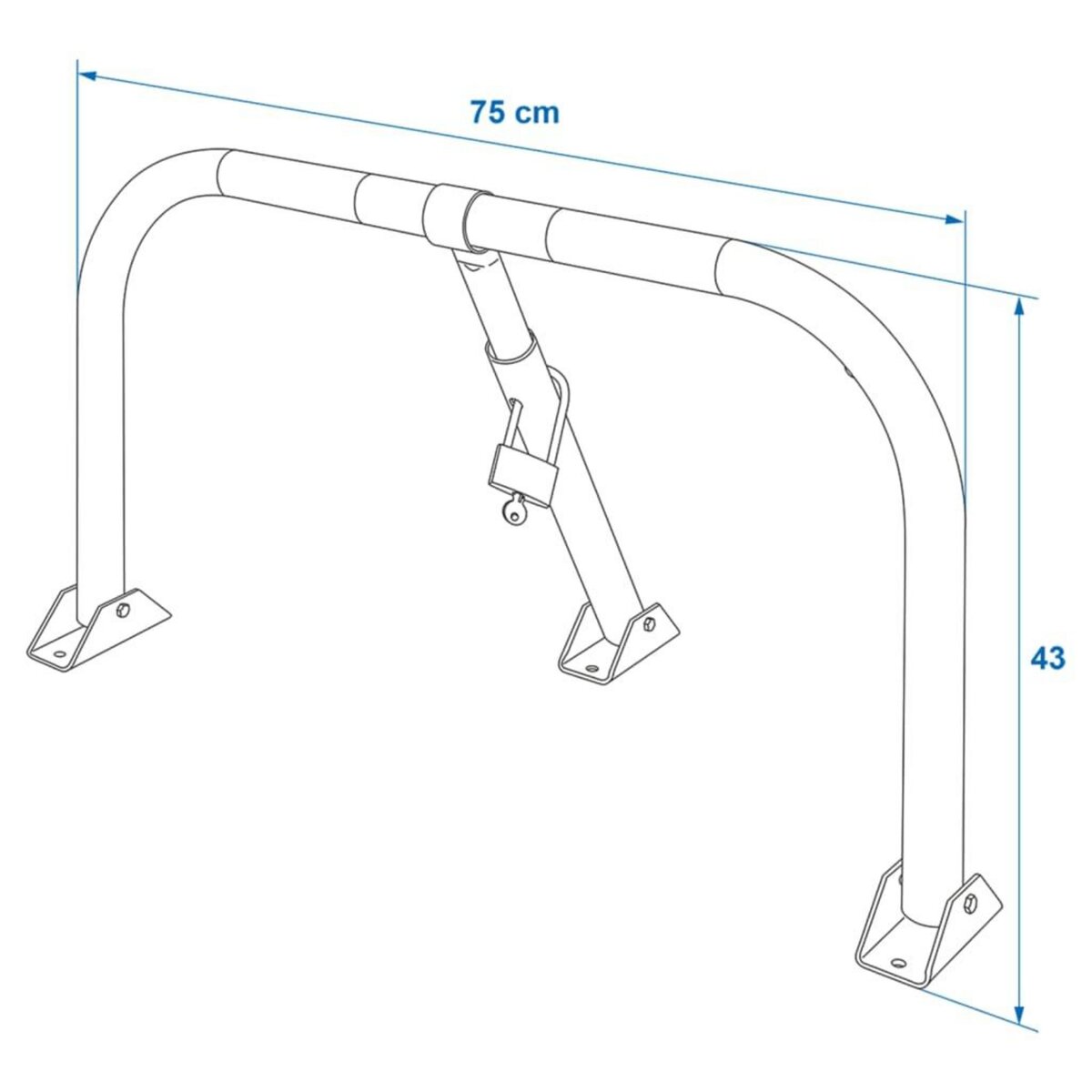 PROPLUS ProPlus Barriere de stationnement avec serrure
