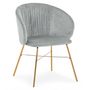 Voir la diapositive 1 : Paris Prix Chaise Design en Velours  Kanye  80cm Argent