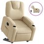 Voir la diapositive 2 : VIDAXL Fauteuil inclinable electrique creme tissu