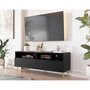 Voir la diapositive 3 : BEST MOBILIER Sorolla - meuble tv - 2 tiroirs et 2 niches - 150 cm